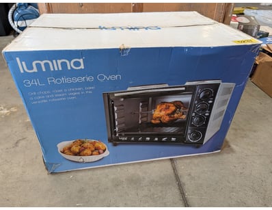 Lumina 34L Rotisserie Oven, model featuring dual h...