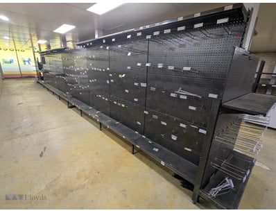 "Retail Display Shelving - Gondola style, black st...