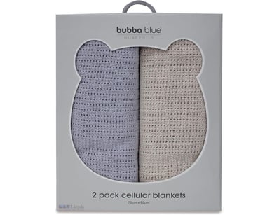 Bubba Blue Cellular Baby Blanket (Pack of 2 70 x 9...