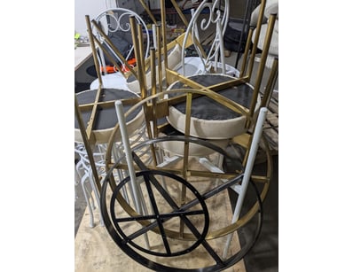 Mixed lot of assorted chairs.

Condition: Distre...