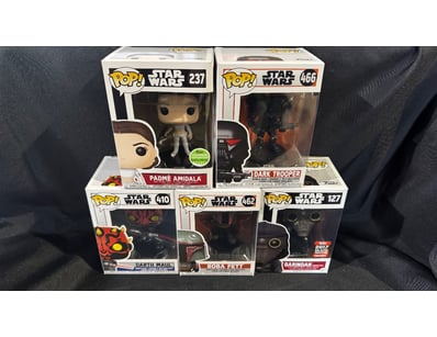STAR WARS FUNKO POP COLLECTION - FIVE FIGURES SET...
