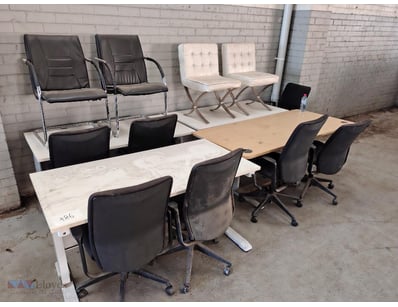 Group lot of Office Desk and Chairs - Sold as lot ...