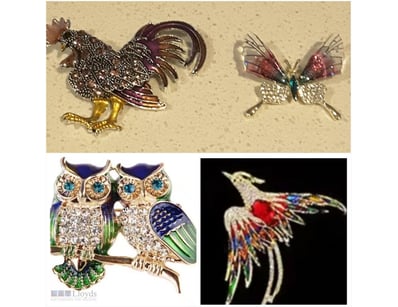 SET OF 4 ASSORTED LADIES BROOCHES         

Condit...