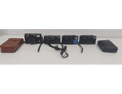 COLLECTION OF FOUR VINTAGE KODAK FILM CAMERAS WITH...