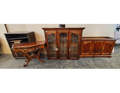 Furniture, inclduing timber style display cabinet,...