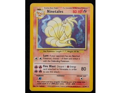 NINETALES POKÉMON TRADING CARD - BASE SET #12/102...