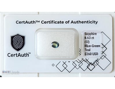 CERTIFIED 0.63CT TEAL SAPPHIRE (CORUNDUM) – BLUE-G...