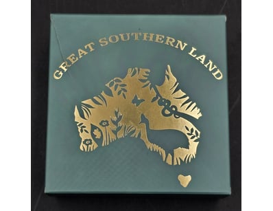 GREAT SOUTHERN LAND 1OZ SILVER PROOF CHRYSOPRASE C...