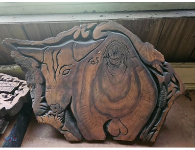 Assorted Hand-Carved Wooden Artworks, SOLD AS LOT
...
