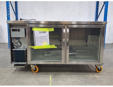 WISE, Undercounter Fridge, Refrigerated, 2 Door Gl...