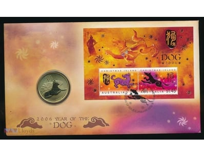 AUSTRALIA: 2006 50C YEAR OF DOG PNC   



294199+1...