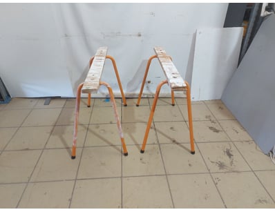 Pair of Saw horses, Timber Middle, Metal Frames,
...