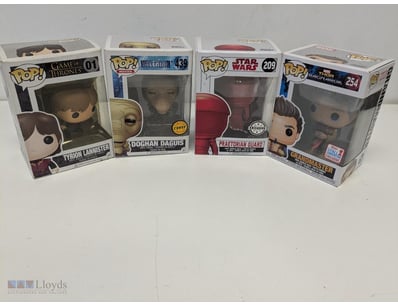 LOT OF FOUR FUNKO POP VINYL COLLECTIBLE FIGURES - ...