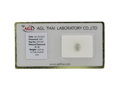 1.523CT CERTIFIED, NATURAL DIAMOND     

Oval Bril...