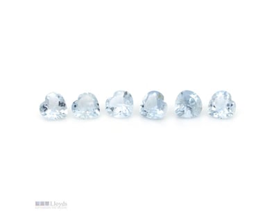 3.85CT TSW X 6, NATURAL BERYL  AQUAMARINES     

H...
