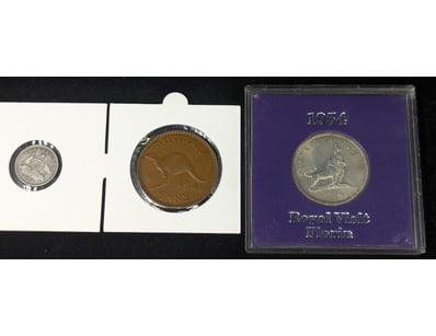 THREE AUSTRALIAN PRE-DECIMAL COIN

Coins Include...
