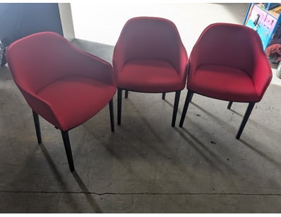 Set of three contemporary dining chairs by Vitra, ...