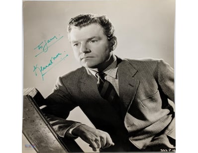 SIGNED KENNETH MORE PHOTOGRAPH WITH CERTIFICATE OF...