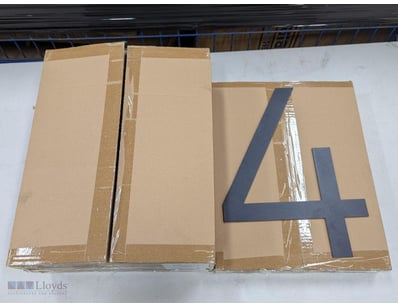 4x Metal decorative '4' sign, adhesive back

Sol...