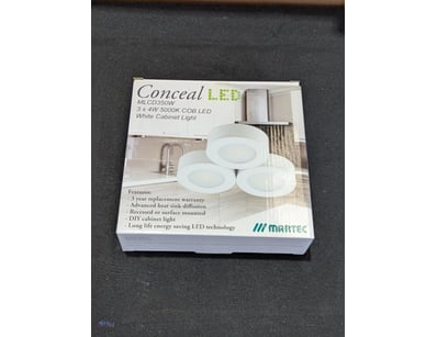 RRP $435.45 BULK LOT - 6 x Conceal white cabinet l...