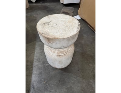 Wooden white wash stool

