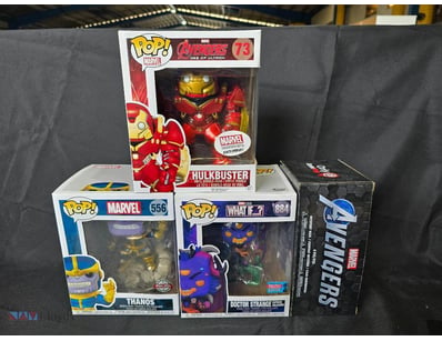 MARVEL FUNKO POP COLLECTION - HULKBUSTER, THANOS, ...