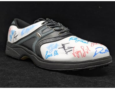 SIGNED GOLF SHOE WITH VARIOUS PLAYER SIGNATURES
...