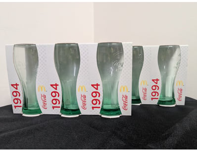 COCA-COLA 1994 MCDONALD'S COMMEMORATIVE GLASS COLL...