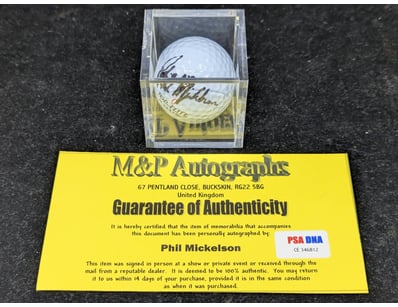 PHIL MICKELSON SIGNED GOLF BALL

Includes Psa Gu...