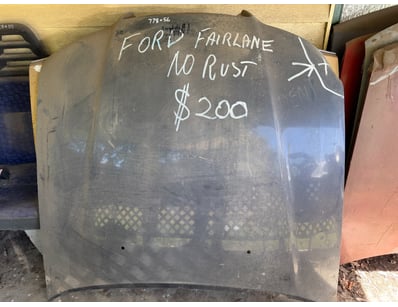 Ford Fairlane Bonnet, unknown year, small dent

On...