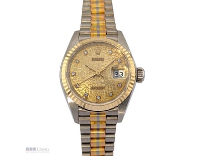 ROLEX 69179GBIC LADY-DATEJUST TRIDOR CHAMPAGNE DIA...