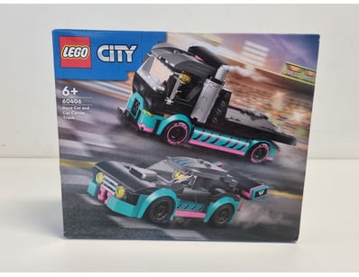 LEGO CITY RACE CAR AND CAR CARRIER TRUCK SET 60406...