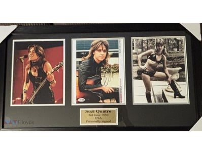 SUZI QUATRO SIGNED AND FRAMED CONCERT PIECE

 Suzi...