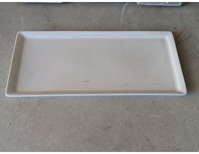 Serving platter, white ceramic, 29cm x 14.5cm

S...