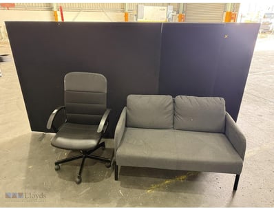 Furniture, Including Upholstered room dividers x 3...