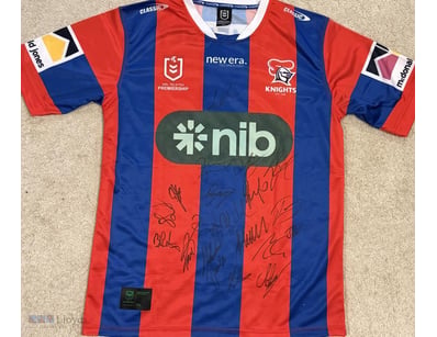 NEWCASTLE KNIGHTS 2026 SQUAD SIGNED JERSEY 

A New...