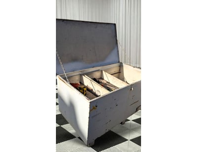 Metal Storage Toolbox, Multiple Storage Sections, ...