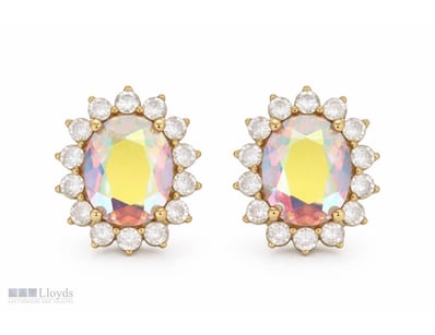 NATURAL TOPAZ EARRINGS ON 925 SILVER - WITH CERTIF...