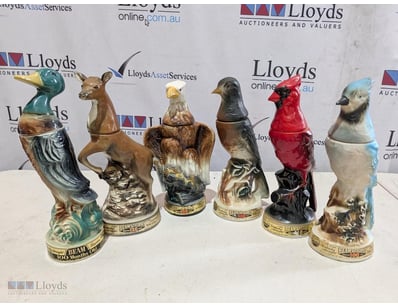 JIM BEAM CERAMIC DECANTER COLLECTION - ANIMAL THEM...