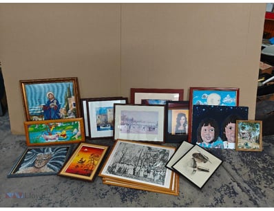 Prints, assorted prints including framed and non f...