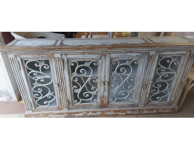 Large Alfresco Emporium Console Cupboard, Crackle ...