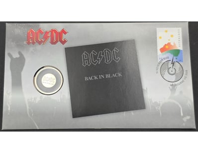AC/DC BACK IN BLACK 20 CENT COMMEMORATIVE COIN 202...