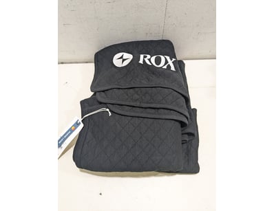 ROX charcoal quilted corbet blanket, one size. Fea...