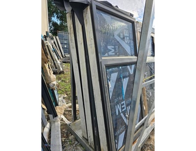 Aluminium Woodland Grey Windows, Wind out with rev...