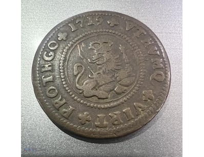 1719 4 MARAVEDIS SPANISH PHILIP V ZARAGOZA MINT HI...