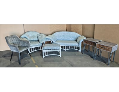 Furniture, including side table, chairs and cushio...