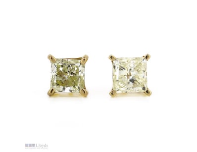 14K YELLOW GOLD, 1.97CT TDW FANCY YELLOW DIAMOND, ...