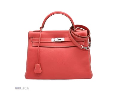 HERMES KELLY 32 TOGO LEATHER WITH PALLADIUM HARDWA...