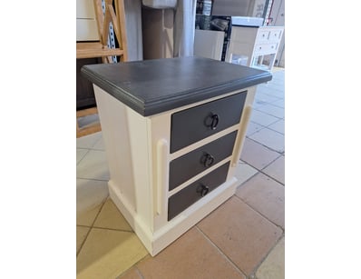 Side Table, Timber Style, White & Grey Finish 

...