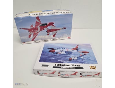 LOT OF 2 SCALE MODEL AIRCRAFT KITS - F-16C FIGHTIN...
